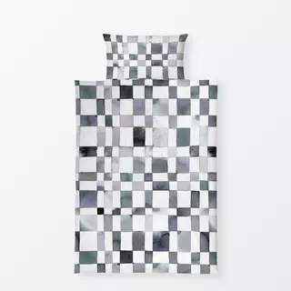 Bettwäsche Watercolor Checker Blue