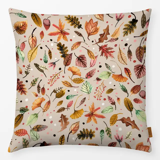 Kissen Gemütliche Herbst Blätter von Ninola Design