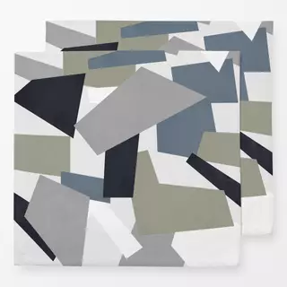Servietten Geo Scandi Formen Blau
