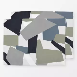 Tischset Geo Scandi Formen Blau