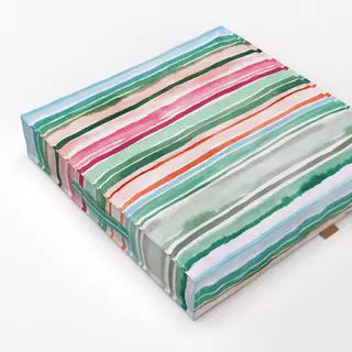 Bodenkissen Watercolor Stripes Summer