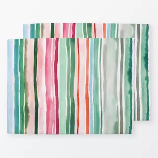 Tischset Watercolor Stripes Summer