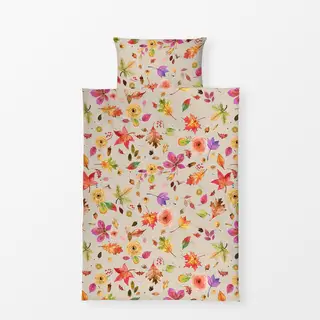 Bettwäsche Herbst Wald Blätter Blumen