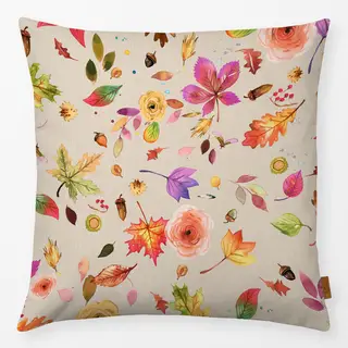 Kissen Herbst Wald Blätter Blumen