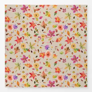 Tischdecke Herbst Wald Blätter Blumen