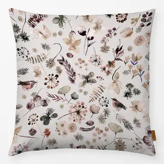 Kissen Wild Pflanzen Cottagecore Beige