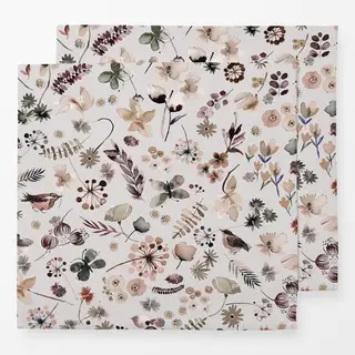Servietten Wild Pflanzen Cottagecore Beige