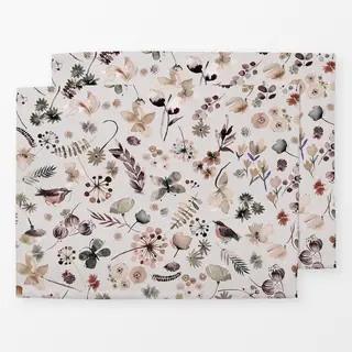 Tischset Wild Pflanzen Cottagecore Beige