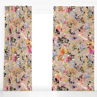 Dekovorhang Spring Sun Wild Grasses Beige
