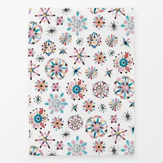 Geschirrtücher Winter Snow Stars Crystals Red