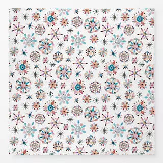 Tischdecke Winter Snow Stars Crystals Red