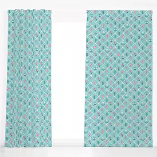 Dekovorhang Floral & Geometric