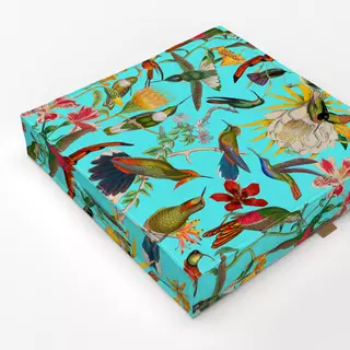 Bodenkissen Kolibri Paradies türkis