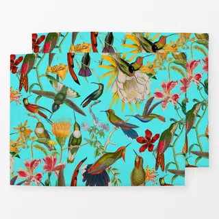 Tischset Kolibri Paradies türkis