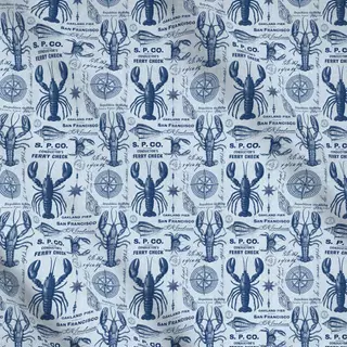 Meterware Retro Beach Memories Blue
