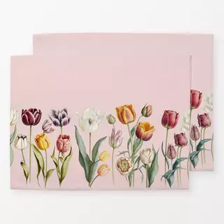 Tischset Tulpen Nostalgie pink