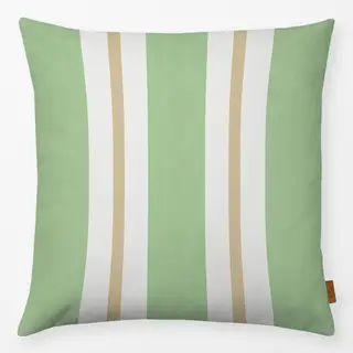 Kissen Stripes Green Beige