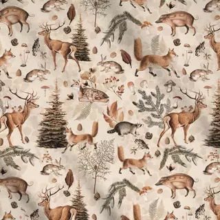Meterware Fall Forest Impressions beige