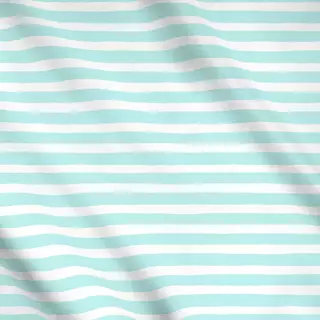 Meterware Horizontal Stripes Teal White