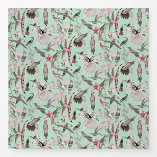 Tischdecke Kolibri Paradies mint