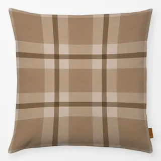 Kissen Plaid Brown Beige
