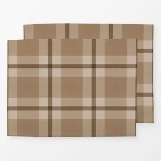Tischset Plaid Brown Beige