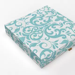 Bodenkissen Fleur De Lis Damask Script