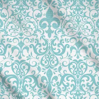 Meterware Fleur De Lis Damask Script