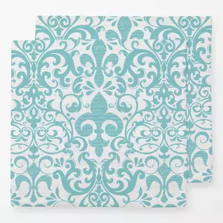 Servietten Fleur De Lis Damask Script