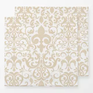Servietten Fleur De Lis Damask Script V
