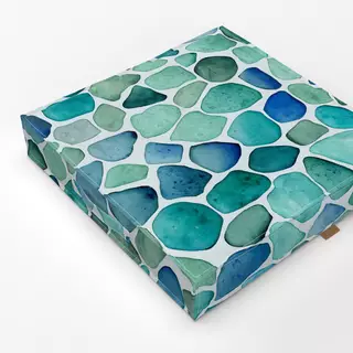 Bodenkissen Sea Glass green blue