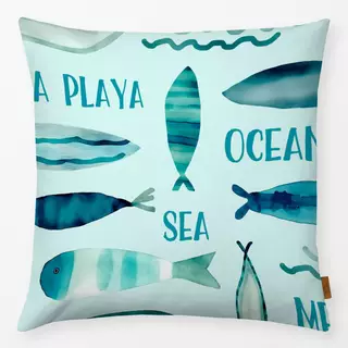 Kissen Down By The Sea turquoise II