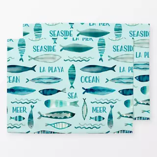Tischset Down By The Sea turquoise II