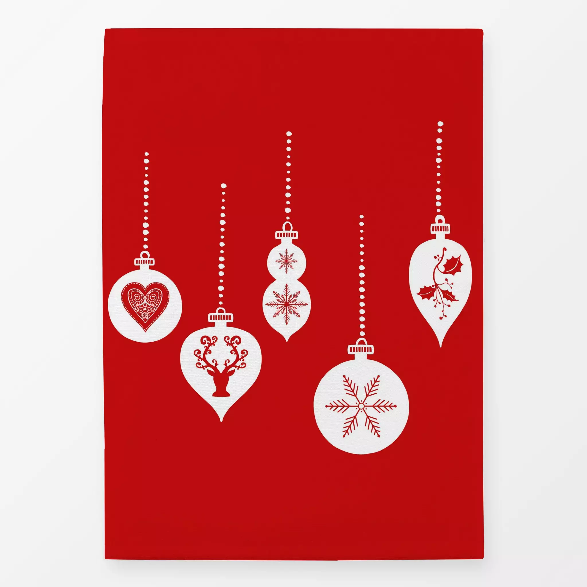 Geschirrtücher Scandinavian Christmas Red - Weihnachten - von „Andrea Haase"; skandinavisch, Nordisch, Ornament, Weihnachtsk...