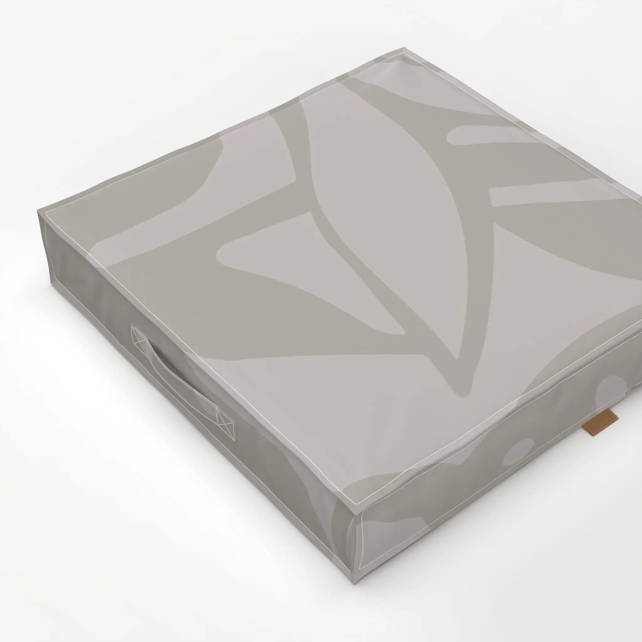 Bodenkissen Minimalist Tropical Vibes Grey - Pflanzen & Botanik - von „Andrea Haase"; Natur, Blatt, Pflanzen, Monstera, Mini...