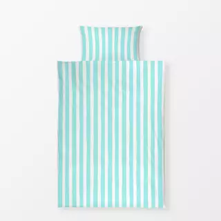 Bettwäsche Vertical Stripes Teal White
