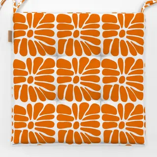 Sitzkissen Mid Century Flower Fun Orange