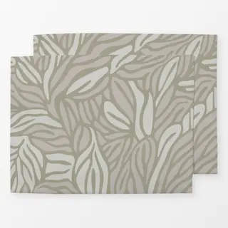 Tischset Stylized Foliage Grey Green