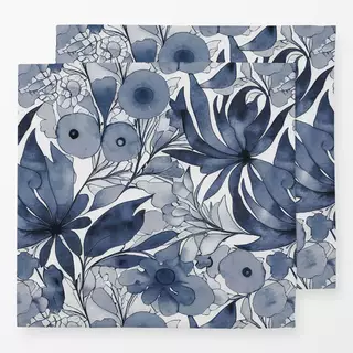 Servietten Fancy Flower Fun navy