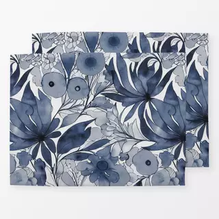 Tischset Fancy Flower Fun navy