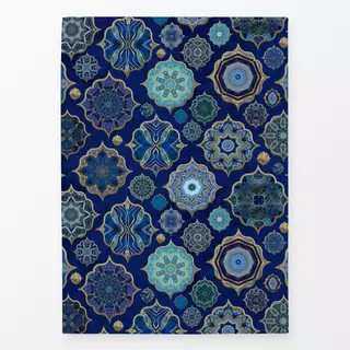 Geschirrtücher Moroccan Tiles Blue Gold