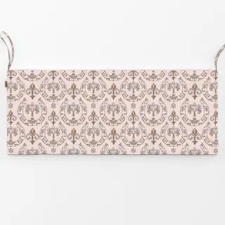 Bankauflage Hufeisen Ornament Rosa Grau