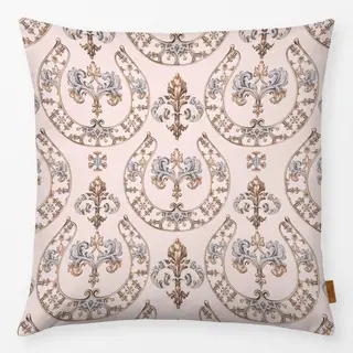 Kissen Hufeisen Ornament Rosa Grau