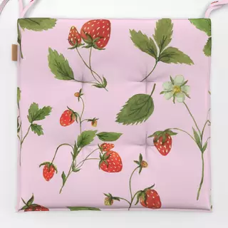 Sitzkissen Wilde Erdbeeren auf pink