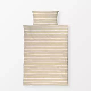 Bettwäsche Streifenmuster beige