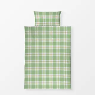 Bettwäsche Plaid Green Beige