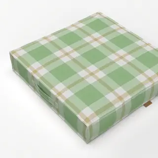 Bodenkissen Plaid Green Beige