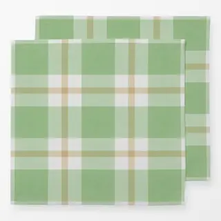 Servietten Plaid Green Beige