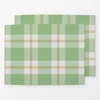 Tischset Plaid Green Beige