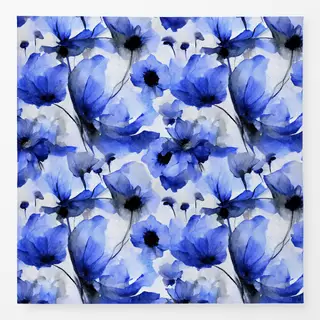 Tischdecke Wild Poppy Flower blue